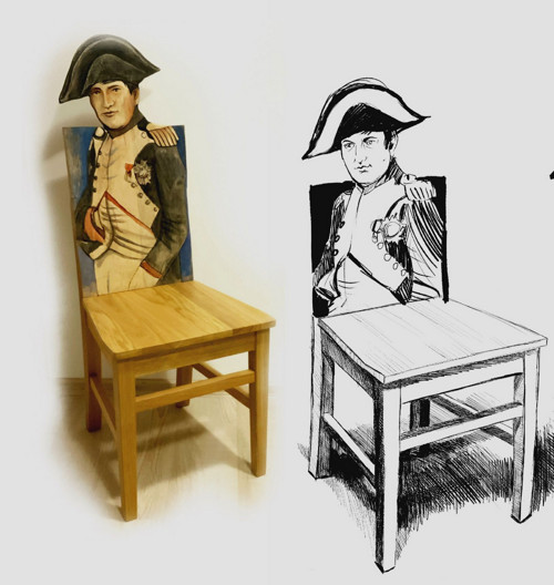 Celodubová vyřezávaná židle / Napoleon Bonaparte 2