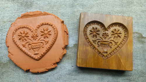 Srdíčko perník keramika 6x7cm