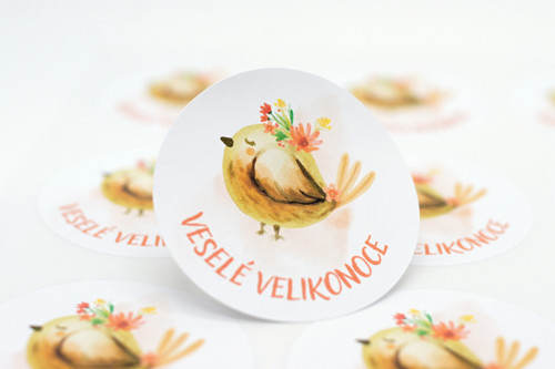 Samolepky VESELÉ VELIKONOCE - 12 ks