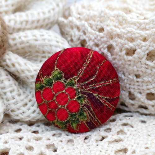Buttonková brož Vánoční 25mm *na objednávku