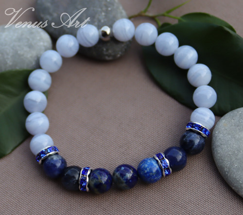 Náramek Chalcedon, Lapis Lazuli, Sodalit