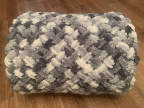 Deka Puffy150x175 cm v šedobílé kombinaci barev