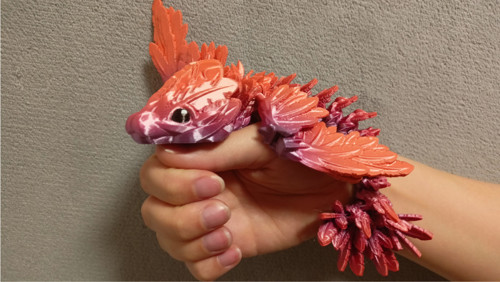 Mládě Opeřeného Hada - 21 cm - 3D Tisk — foto 1