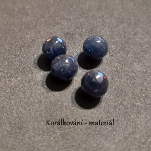 Korálky Jadeit Malaysia modrý 8mm,4ks