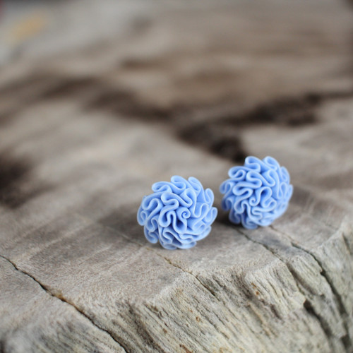 Náušnice lila/blue — foto 1