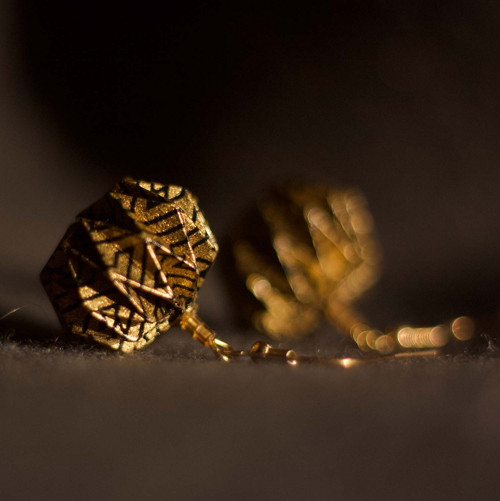 Origami náušnice – Golden