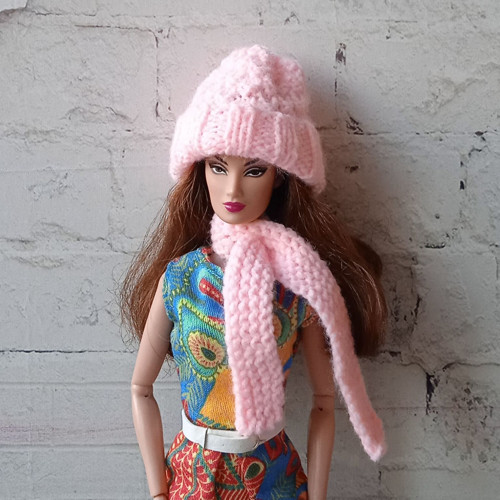 Oblečky pro Barbie, FR, Integrity - čepice, šála — foto 1