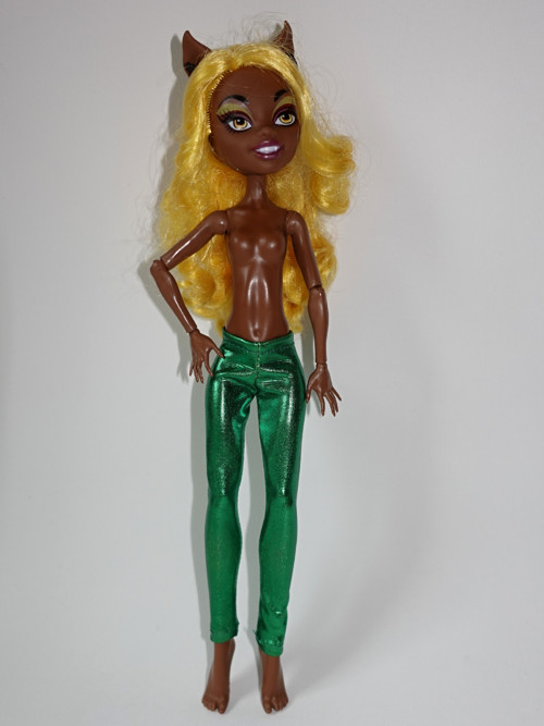 Lesklé kalhoty, legíny pro panenku MONSTER HIGH