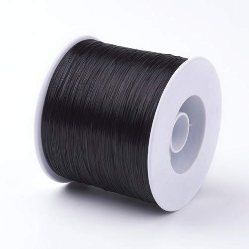 Vlasec silikonový černý 0,5 mm/1m