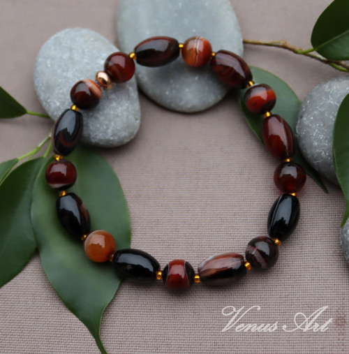 Náramek Sardonyx nerez — foto 1