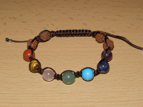 Shamballa náramek - rudraksha + kameny
