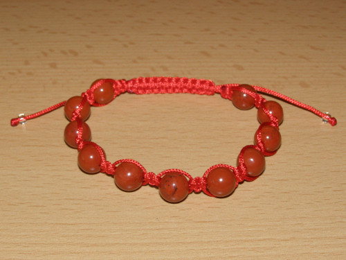 Shamballa náramek - jaspis červený