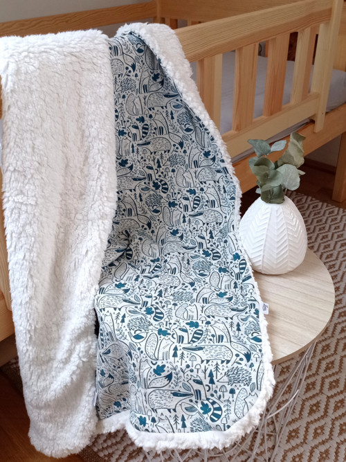 Dětská teplá deka zvířátka v lese — foto 1