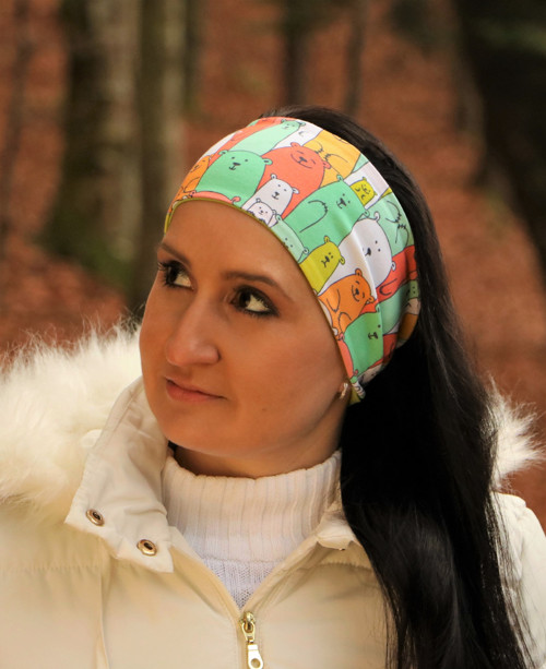 Úpletová čelenka mackovia