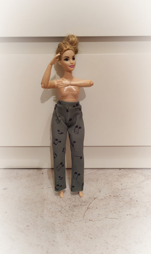 Zelené nohavice pre Barbie Baculku/Curvy