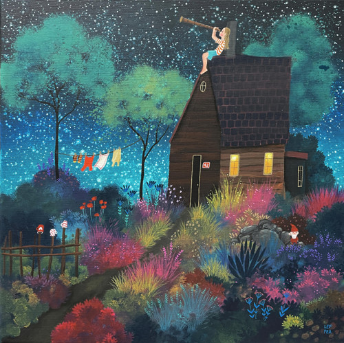 Daleko od lidí - 40x40cm — foto 1