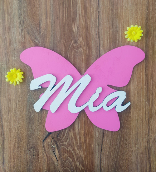 Dětská jmenovka motýlek