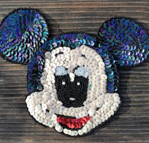 Vintage nášivka, aplikace Mickey Mouse.