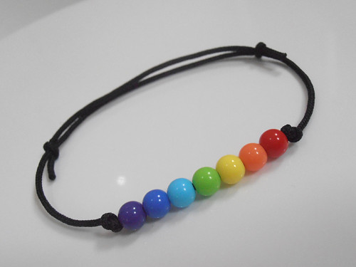 "Čakrový" šňůrkový náramek (unisex)