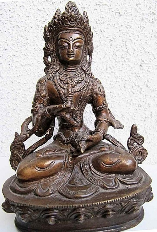 Bronzová socha - hinduistická bohyně . Výška 16cm,