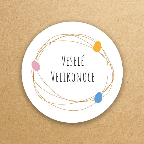 Arch samolepek 24 ks - Veselé Velikonoce