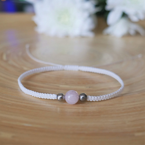 Shamballa náramek S1 // růženín, chir. ocel