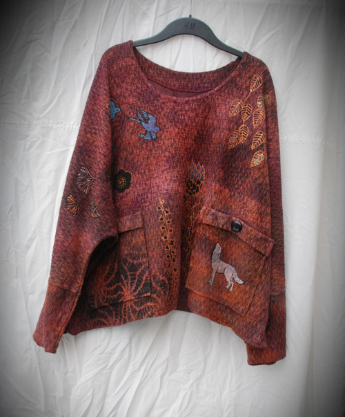 Cihlový oversize svetr — foto 1
