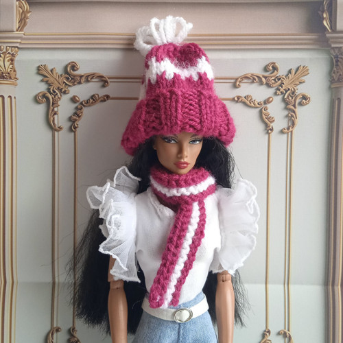 Oblečky pro Barbie, FR, Integrity - čepice, šála — foto 1