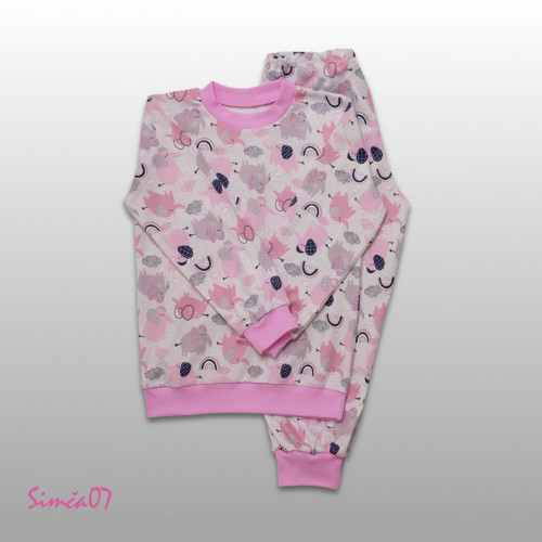Pyžámko růžové sloni v.98 — foto 1