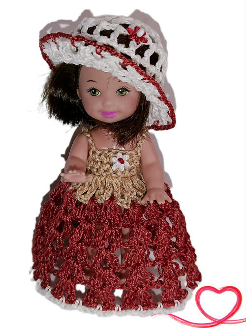 Šaty oblečky na panenky shelly od barbie,klobouček
