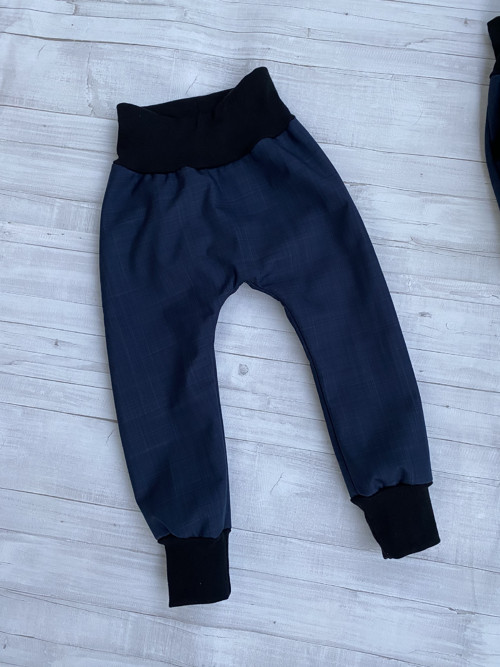 Softshell baggy zimní S BERÁNKEM tm.modré