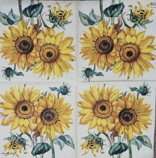 Ubrousek 33x33cm SLUNEČNICE — foto 1