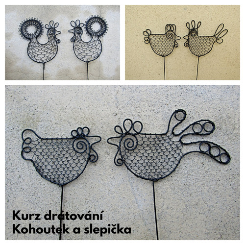 Kurz drátování-kohoutek a slepička