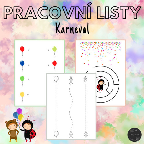 Karneval, pracovní listy