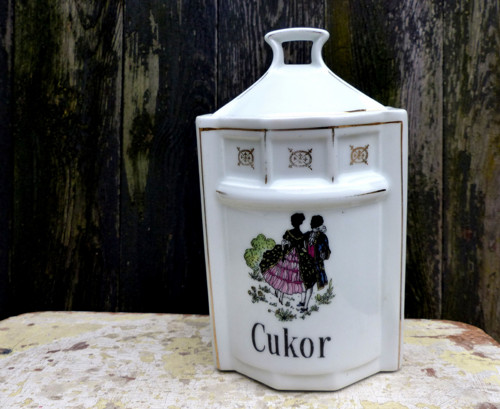 Cukor...porcelánová dóza — foto 1