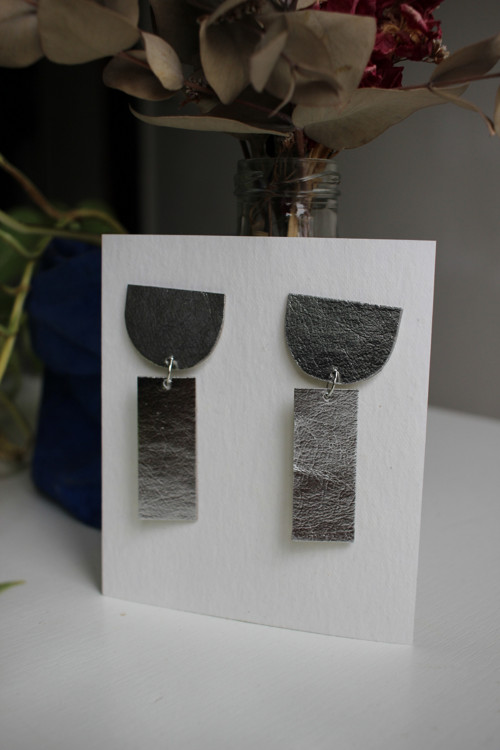 Papírové naušnice // silver II