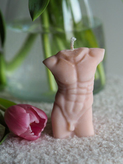 Sójová svíčka - mužské tělo bodytalk naked sixpack