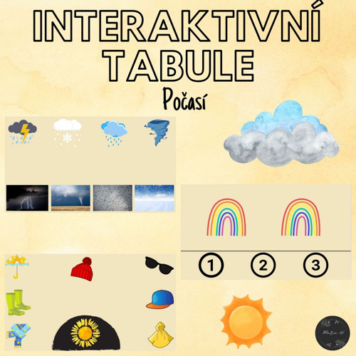 Počasí, interaktivní tabule — foto 1