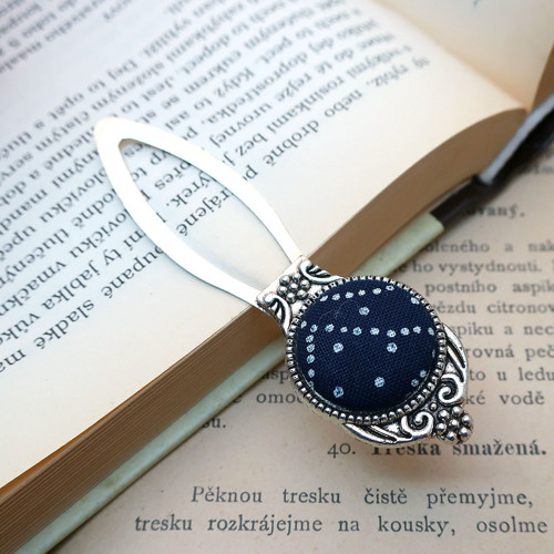 Buttonková záložka Z modrotisku *na objednávku