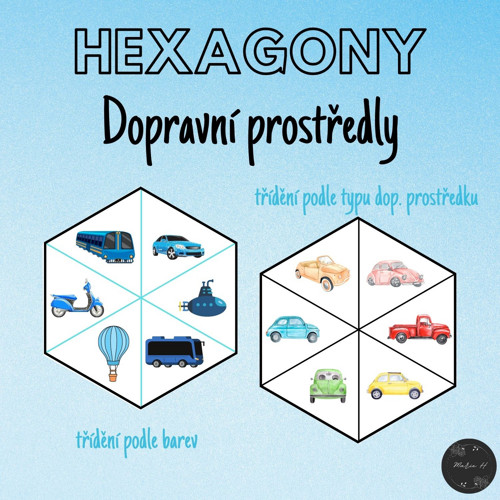 Dopravní prostředky, hexagony — foto 1