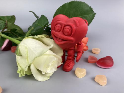 Mini srdcař Herbert - červený, 3D tisk — foto 1