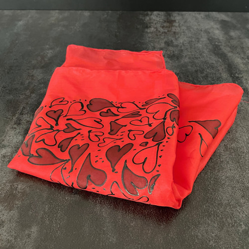 Valentýnská hedvábná šála... 140x35