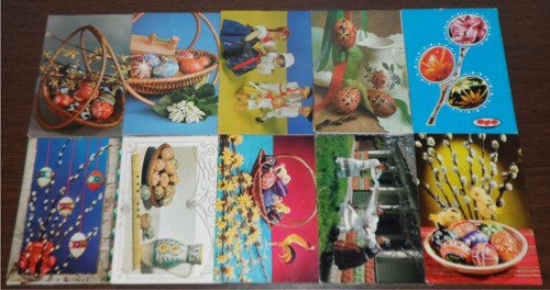 50x POHLEDNICE, motiv Velikonoce, prošlé poštou — foto 1