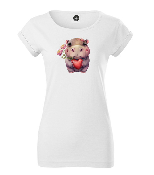 Tričko Love Hippo With Heart — foto 1