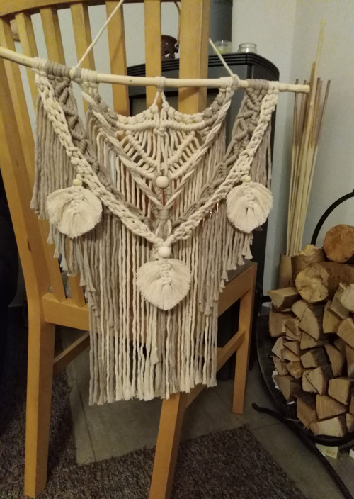 Macramé Romantic v přírodních tónech