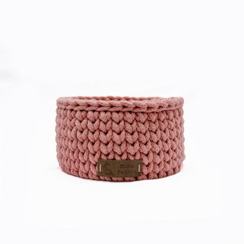 Košík kulatý 15x9 cm v barvě blush
