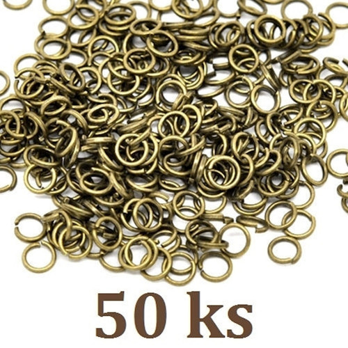 Bronzové spojovací kroužky 5mm, 50 kusů
