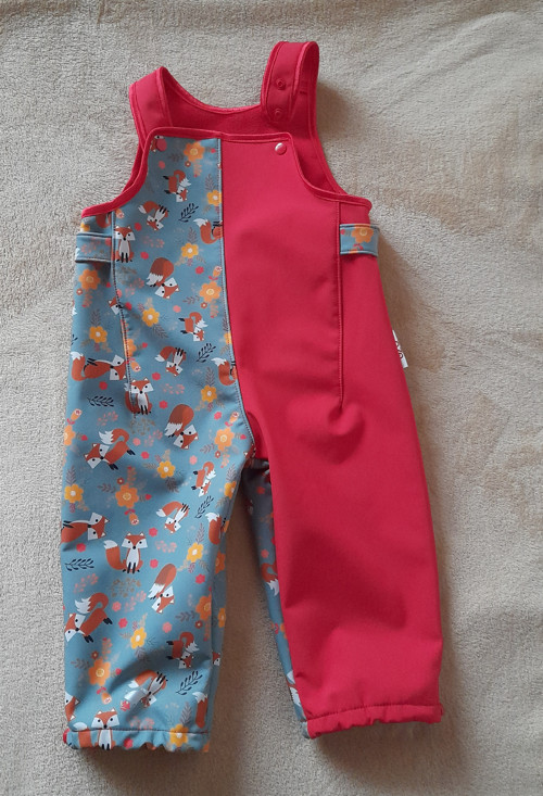 Zimní softshell. lacláče - lišky - vel. 80 — foto 1
