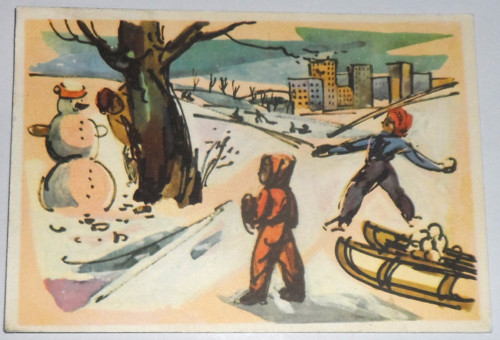 Vánoční POHLEDNICE • Jiří Toroň, 1968