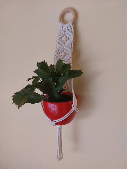 Macramé závěs na květináč